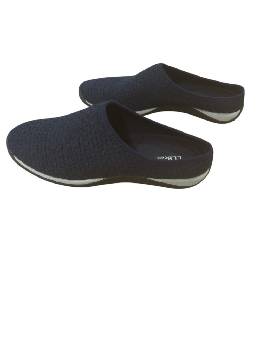 L.L. Bean BeanSport Woven Mule Slides Navy blue womens size 9.5M Comfort Slip On - Picture 5 of 12